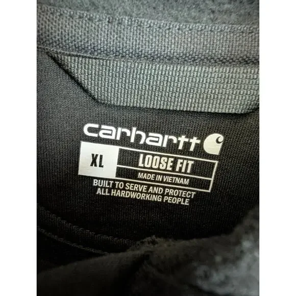 Carhartt Hoodie Men XL Black Loose Fit Midweight Long Sleeve Pullover TS0121 NWT